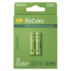 Baterie GP nabíjecí ReCyko 2x AAA 650mAh