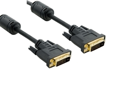Kabel DVI-D - 24+1M/24+1M, 1m, černý