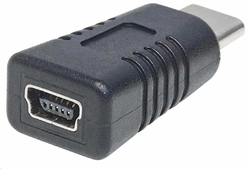 Adaptér USB-C Male / USB Mini-B Female, černý