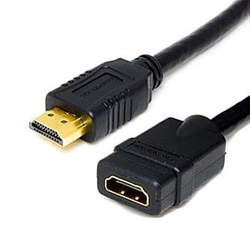 Kabel HDMI M/F 1m, pozlacené konektory, 1.4, Premi