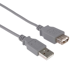Kabel USB 2.0 prodlužovací A-A 1m