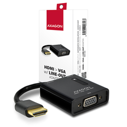 Adaptér HDMI M - VGA F, AXAGON