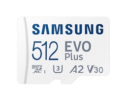 Micro SDXC Samsung 512GB EVO Plus + SD adaptér