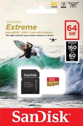 Micro SDXC SanDisk 64GB 160MB/s + adaptér