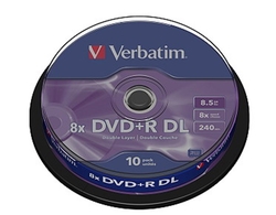 DVD Verbatim DVD+R DL 8.5GB Matt silver, cake box