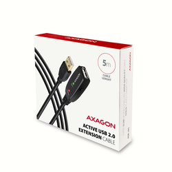 Kabel AXAGON ADR-205 USB 2.0 prodlužovací akt. 5m