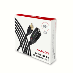 Kabel AXAGON ADR-210, USB2.0 prodlužovací akt. 10m