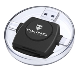 Čtečka paměťových karet VIKING 4V1 USB3.0 černá