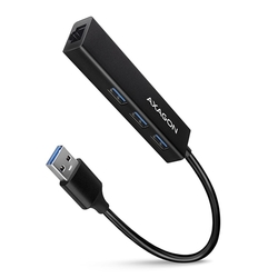 USB Hub AXAGON HMA-GL3A 3x USB3.2 Gen1, 1xGbit LAN