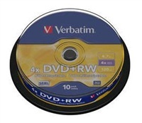DVD Verbatim DVD+RW 4.7GB cake box 4x
