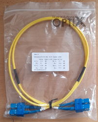 Kabel optický duplex SC-SC SM 9/125 LSZH, 1m