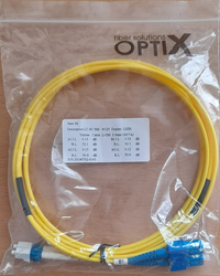 Kabel optický duplex LC-SC SM 9/125 LSZH, 2m