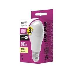 Žárovka EMOS LED Classic A60 6.5W/60W E27 tep.bílá