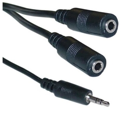 Kabel Jack 3.5mm stereo Y M/2xF 2m