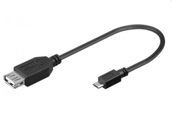 Redukce USB A/female - Micro USB/male 20cm bez OTG