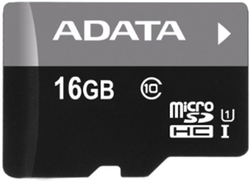 Micro SDHC ADATA 16GB, 50MB/s + adaptér
