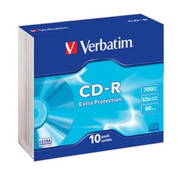CD Verbatim 700MB, Slim box 52x