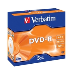 DVD Verbatim DVD-R 4.7GB Matte silver, jewel box