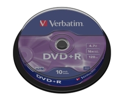 DVD Verbatim DVD+R 4.7GB Matt Silver
