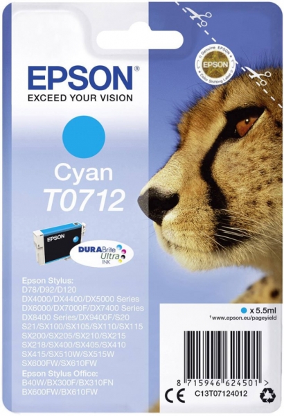 Cartridge Epson T0712 Cyan