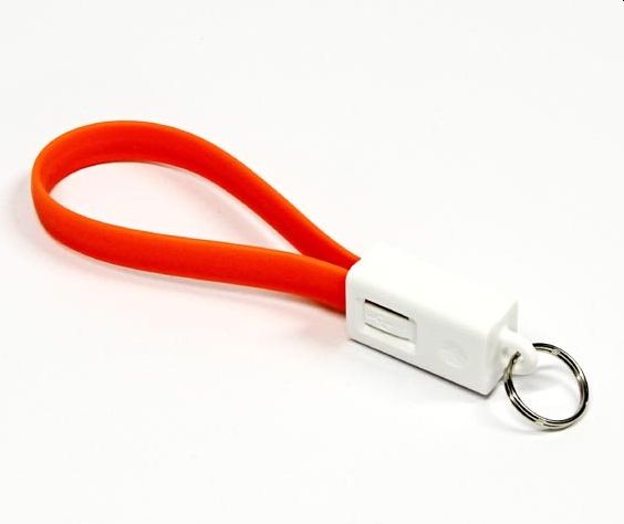 Kabel USB 2.0 A plug/micro USB, 0.2m Oranžový